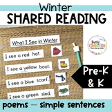 Shared Reading Pocket Chart Poems and Simple Sentences for WINTER
