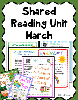 Preview of Shared Reading Poems Kindergarten March