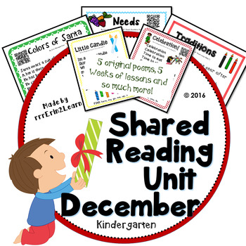 Preview of Shared Reading Poetry December in Kindergarten