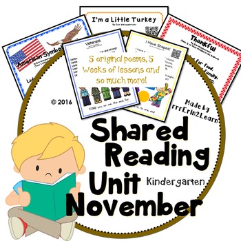 Preview of Shared Reading Poetry November in Kindergarten