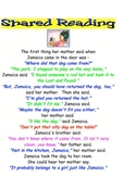 Shared Reading Poster Chart Sign Printable Jamaica's Find