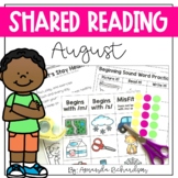 Shared Reading Poems for August with 5 Day Plan