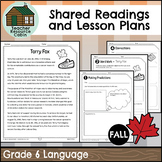 Shared Readings and Lesson Plans for Fall (Grade 6 Ontario