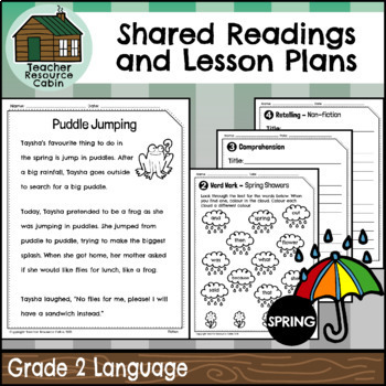 Preview of Shared Readings and Lesson Plans for Spring (Grade 2 Ontario Language)