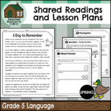 Shared Readings and Lesson Plans for Spring (Grade 5 Ontar