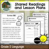Shared Readings and Lesson Plans for Summer (Grade 2 Ontar