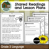 Shared Readings and Lesson Plans for Summer (Grade 3 Ontar