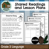 Shared Readings and Lesson Plans for Winter (Grade 3 Ontar