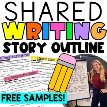 Preview of Shared Writing Story Outlines | Model Stories | Improve Student Writing Ability!