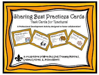 Preview of Sharing Best Practices Task Cards for Teachers!