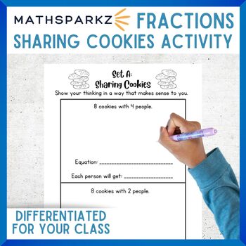 Preview of Sharing Cookies: Dividing Fractions Activity