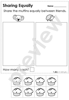 Preview of Sharing Equally Worksheets