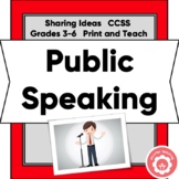 Public Speaking Sharing Ideas CCSS Grades 3-6 Print and Teach