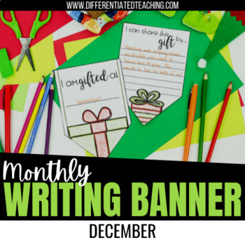 Preview of Sharing My Gifts Christmas Banner: December Writing Activity or Bulletin Board 