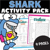 Shark Activity Fun Packet for Elementary - Word Search Fun