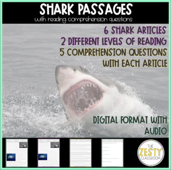 Preview of Shark Articles for Elementary Students