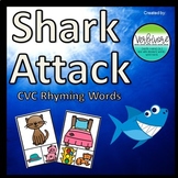 Shark Attack CVC Rhyming Words (Pictures)