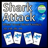 Shark Attack Mixed Vowel Word Families: -ad, -ed, -ab, -ob