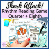Shark Attack! Quarter + Eighth Note Rhythm Reading Game fo