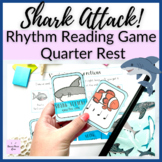 Shark Attack! Quarter Rest Rhythm Reading Game for Element