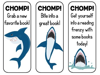 Shark Bookmarks - FREEBIE