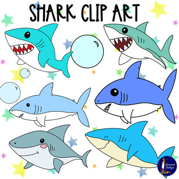 Shark Clip Art by Soumara Siddiqui | TPT