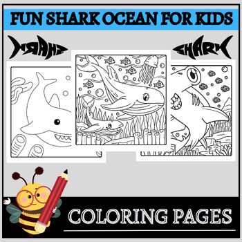 Preview of Shark Coloring and Drawing Book For Kids : Have fun colouring in sharks - 8.5x11