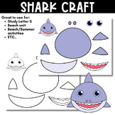 Build a Shark Craft Cut Paste Printable One Pager Template