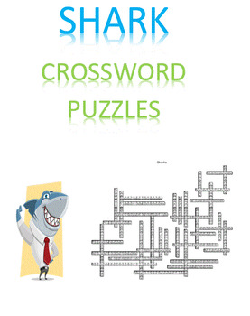 Shark Crossword Puzzles by Ah Ha Lessons TPT
