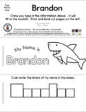 Shark - Editable Name Booklet - 3 Pgs *ap1