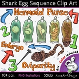 Shark Egg Sequence Interactive Clip Art, Realistic Animal 