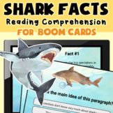 Shark Facts Reading Comprehension - Boom Cards - Digital D