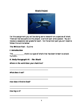 Preview of Shark Guided Writing Research Paper