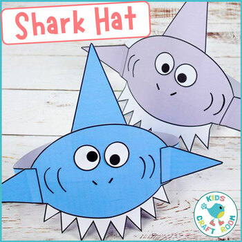 Preview of Shark Hat Craft - Summer Craft - Shark Craft - Shark Week Activity