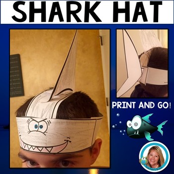Preview of Shark Hat Headband for Ocean Plays or Celebrations