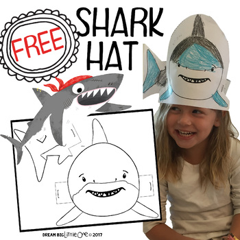 Preview of Shark Hat / Mask for Preschool Or Kindergarten Ocean Activities