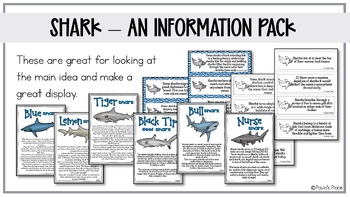 Shark Informational Writing Printables by Paula's Place Teaching Resources