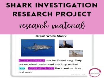 Preview of Shark Investigation Research Project - 5 Research Stories