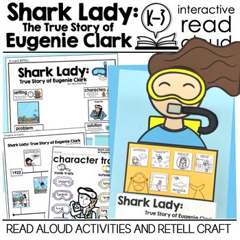 Preview of Shark Lady Eugenie Clark Interactive Read Aloud and Activities | Women's History