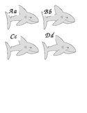 Shark Themed Alphabet Letter Cards