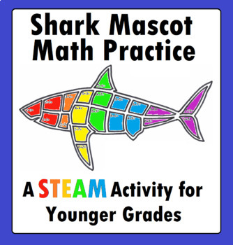 Preview of Shark Week Math Homework Worksheet STEM STEAM for Younger Students