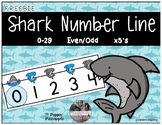 Shark Number Line 0-29 FREEBIE
