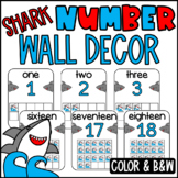Shark Number Posters 0-20 Wall Decor