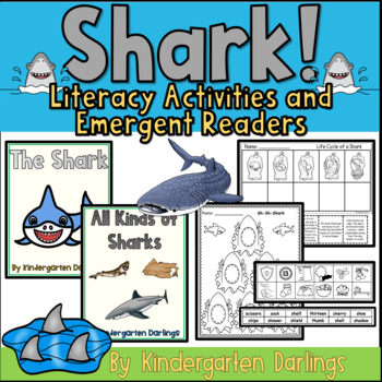 Preview of Shark Printable Activities and Emergent Readers for Kindergarten and First Grade