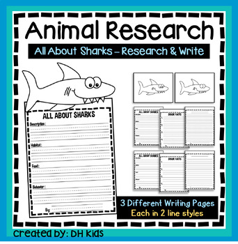 Preview of Shark Report, Science Writing Project, Sea Animal Research, Ocean Craftivity