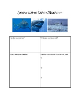 Preview of Shark Research Pages