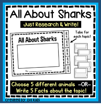 Preview of Shark Species Report, Ocean Animal Flip Book, Sea Animal Writing Project