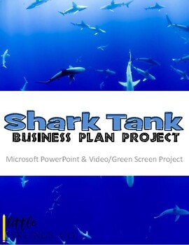 Preview of Shark Tank Business Plan Project - PowerPoint and Green Screen Project