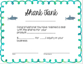 Shark Tank Certificate