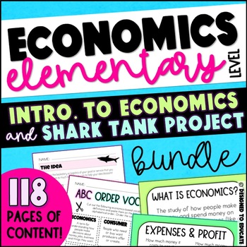 Preview of Shark Tank Elementary Entrepreneur Project and Elementary Economics Unit BUNDLE